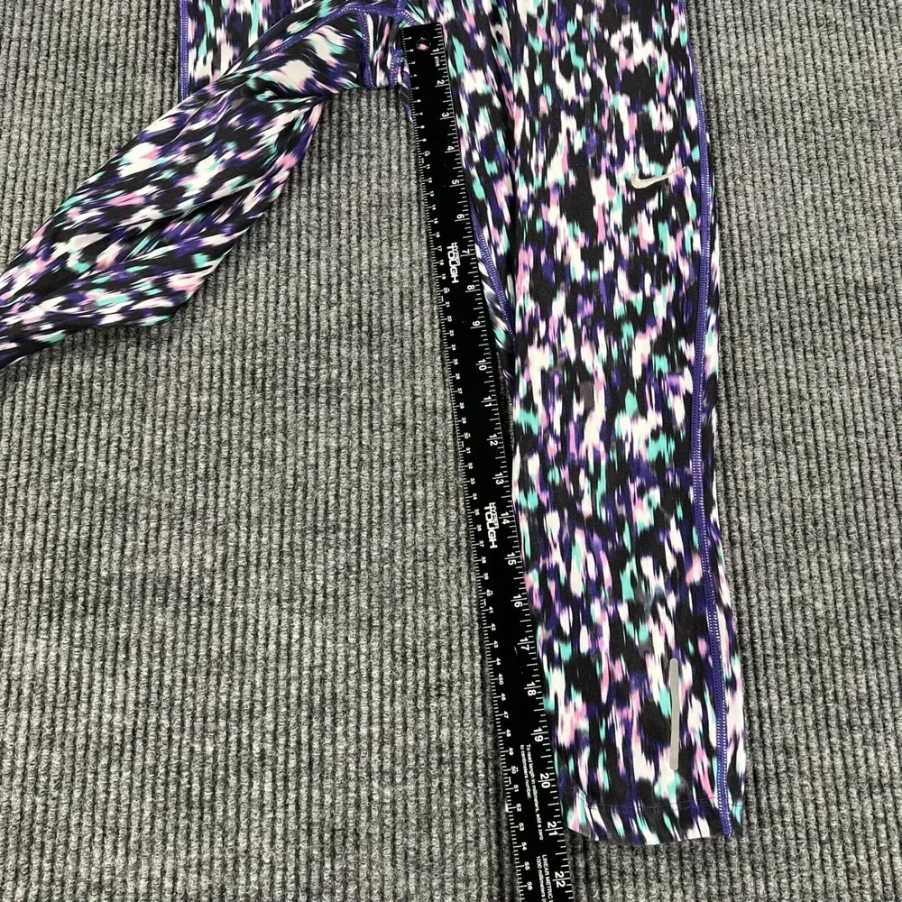 Nike Leggings Womens Small Purple Active Casual Dri Fit Gym Run Lift Yoga